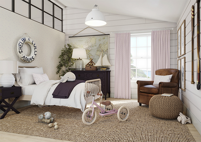 Whaley Great, Gingham Star Mermaid - Made to Measure Curtains - Image 7